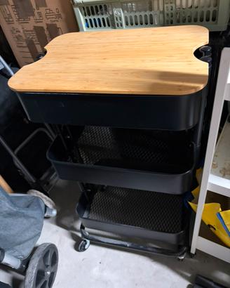 Carrello Ikea con piano di copertura come nuovo