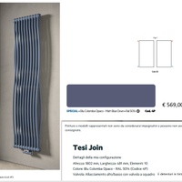 RADIATORE DI DESIGN TESI JOIN COL. BLU COLOMBA OPA