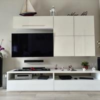 Mobile sala moderno colore bianco legno sbiancato