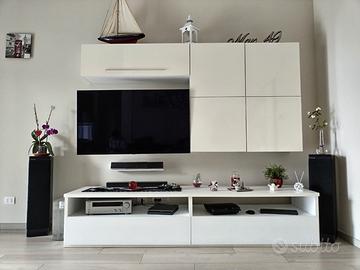 Mobile sala moderno colore bianco legno sbiancato