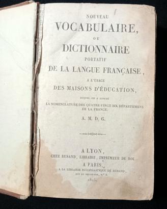 Dictionnaire portatif de la Langue Française.