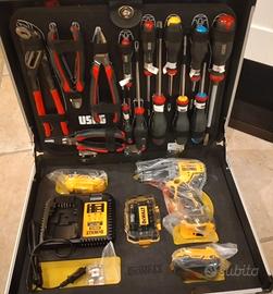 Valigia attrezzi usag con trapano dewalt nuova
