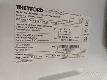 Frigorifero trivalente thetford