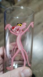 Set 4 bicchieri vintage La pantera rosa anni 80