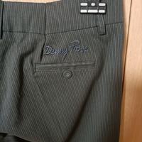 Pantalone grigio scuro gessato Denny Rose