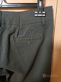 Pantalone grigio scuro gessato Denny Rose