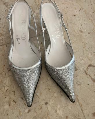 Scarpe cerimonia donna argento