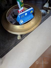braciere in ottone anni '50 completo di piedi e pa