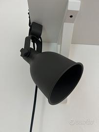 Lampada faretto da parete e con morsetto antracite