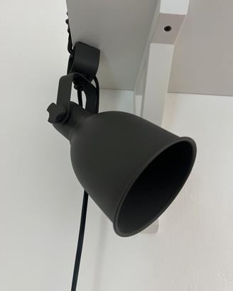 Lampada faretto da parete e con morsetto antracite