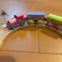 Treno e pista il legno