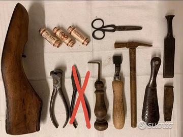 VECCHI ATTREZZI DA CALZOLAIO CIABATTINO 