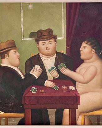 Quadro Giocatori di Carte - Omaggio a Botero