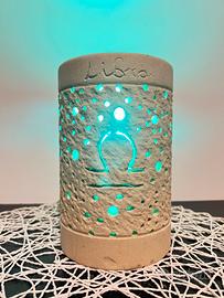 Lampada con incisione segno zodiacale Bilancia