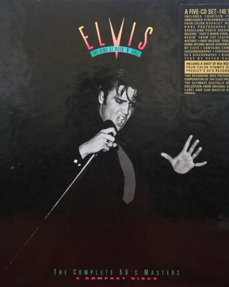 Elvis presley cof.5 cd originali+libro+francobolli