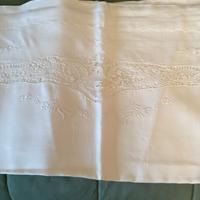 Lenzuolo di lino ricamato  vintage a.50 originale