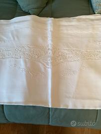 Lenzuolo di lino ricamato  vintage a.50 originale