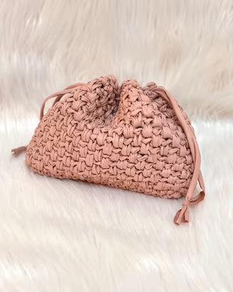 🩷Pouch Bag rosa antico handmade ecopelle🩷