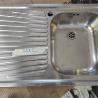 Lavandino inox 1 vasca con sgocciolatoio a sx