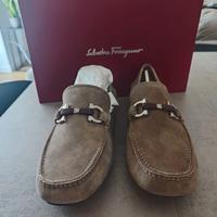 Mocassini uomo Ferragamo beige, taglia 42,5 pelle