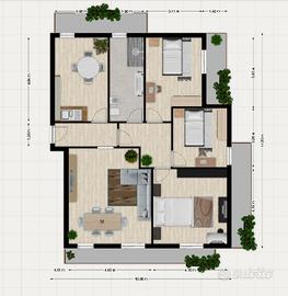 Ampio appartamento al grezzo frazionabile a Quartu