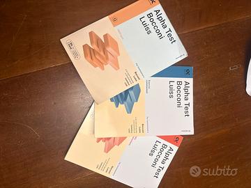 Libri Alpha Test di ingresso Bocconi  e Luiss