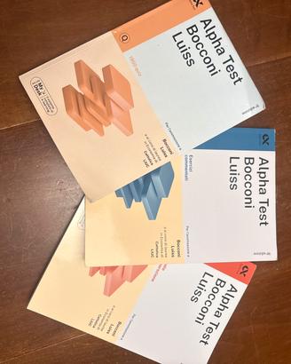 Libri Alpha Test di ingresso Bocconi  e Luiss