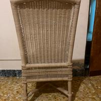 Sedia Vintage in Paglia/Bambu x1