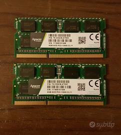 16gb RAM ddr3 sodimm per notebook