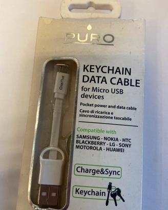 Cavo di ricarica portachiavi attacco micro-USB