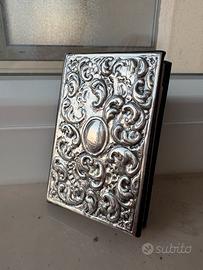 Agenda rubrica laminata in argento 925 vintage