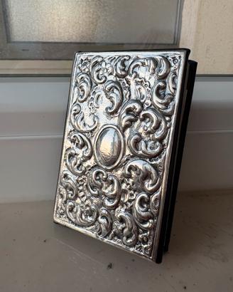 Agenda rubrica laminata in argento 925 vintage