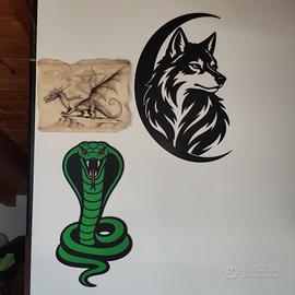 Decorazioni da Parete Animali Stilizzati 40cm