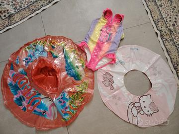 Costume bimba e salvagente ciambella 0-3