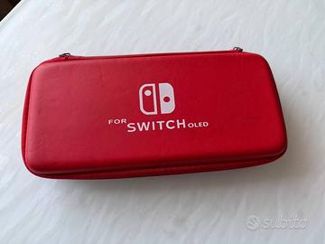 Custodia rigida Nintendo Switch OLED rossa