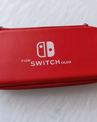 Custodia rigida Nintendo Switch OLED rossa