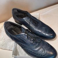 Mocassini in pelle blu MARCO