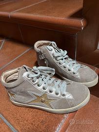 Stivaletti in pelle beige x bambina  NeroGiardini