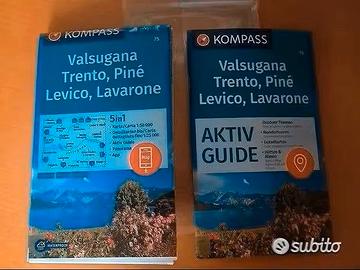 Cartina Kompass Valsugana, Trento, Pine' Levico...