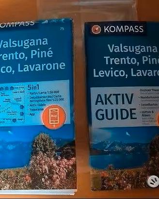 Cartina Kompass Valsugana, Trento, Pine' Levico...