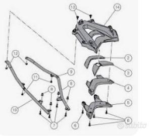 Kit montaggio bauletto posteriore Multistrada