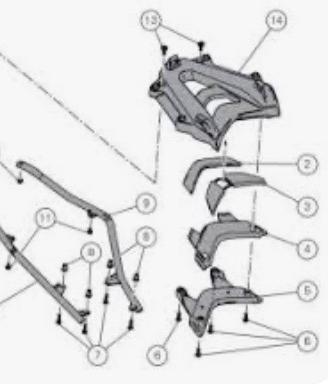 Kit montaggio bauletto posteriore Multistrada