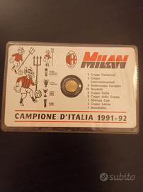 Medaglia commemorativa Milan 1991_1992