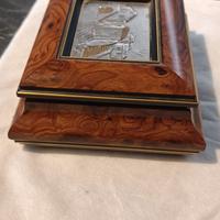 portagioielli in radica di noce e argento 925