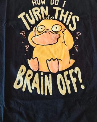 T-shirt Qwertee "Turn This Brain Off" - Nuova