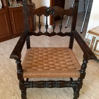 Sedia con braccioli  vintage