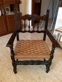 Sedia con braccioli  vintage