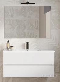 Mobile bagno più lavabo nuovo bianco