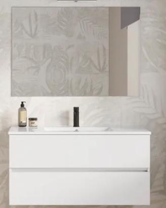 Mobile bagno con specchio no lavabo nuovo bianco