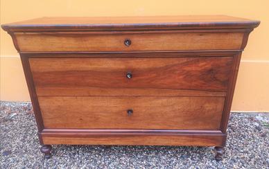 Cassettone Carlo X Cappuccino due cassetti e mezzo